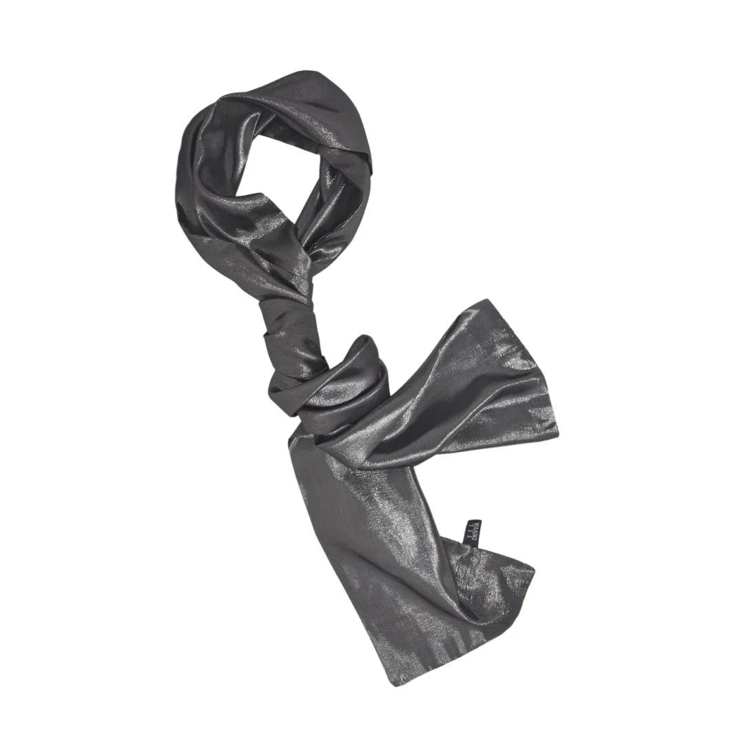 Broadway Silver Black Silk Lamé Oblong Broadway Silver Black Silk Lamé Oblong